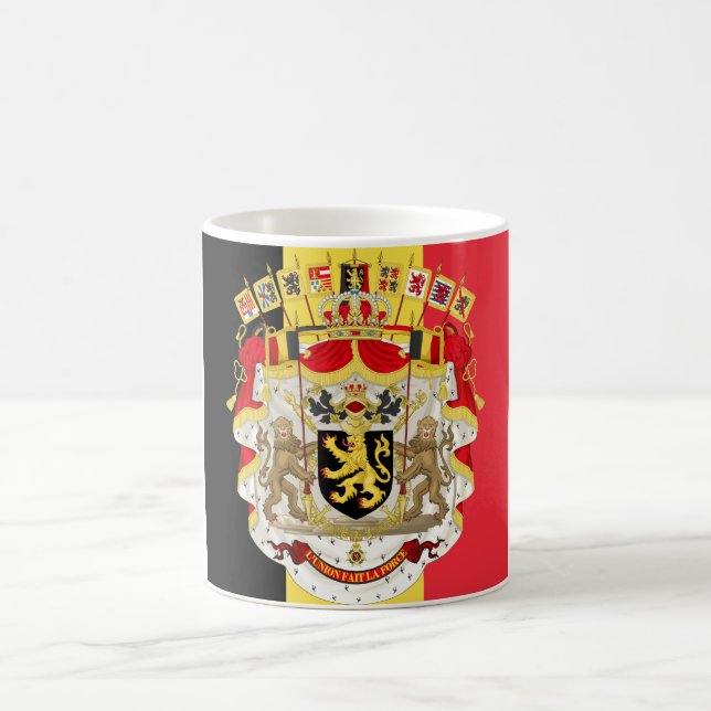 Mug Drapeau de la Belgique & Armoiries (Centre)