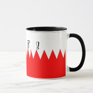 Mug Drapeau de la boue chaude de Bahreïn