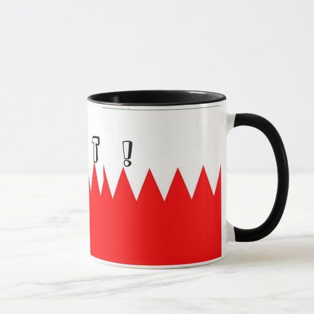 Mug Drapeau de la boue chaude de Bahreïn (Droite)
