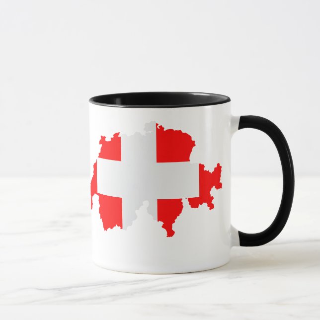 Mug Drapeau de la carte Suisse (Droite)