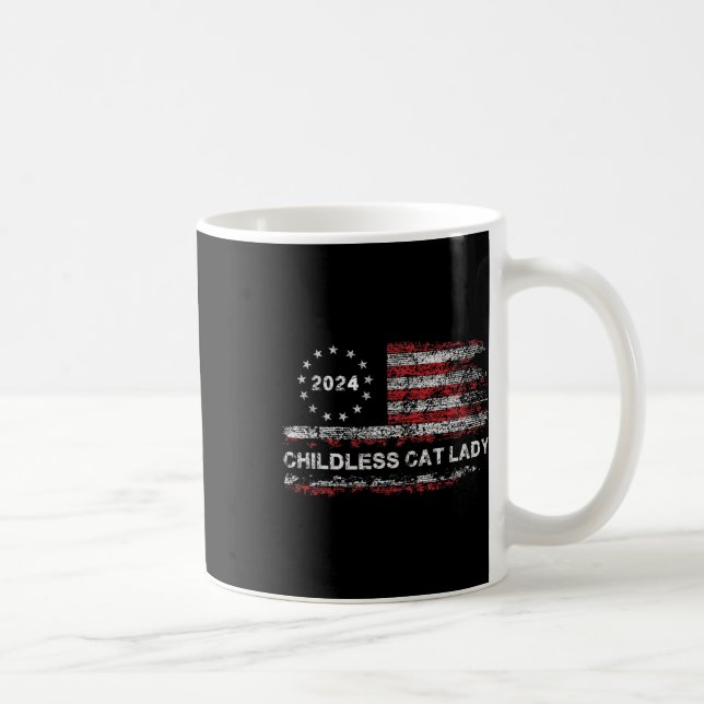 Mug Drapeau de la chatte sans enfant Lady 2024 pour le (Droite)