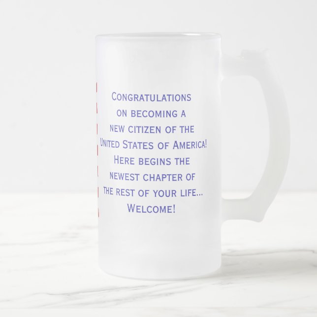 Mug Drapeau de la citoyenneté américaine (Droit)