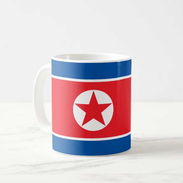 Mug Drapeau de la Corée du Nord (RPDC) (Devant gauche)