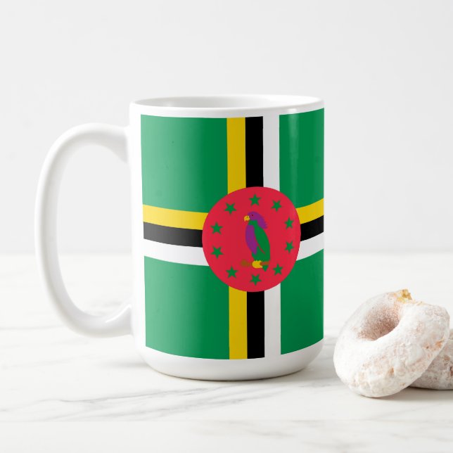 Mug Drapeau de la Dominique (Avec donut)