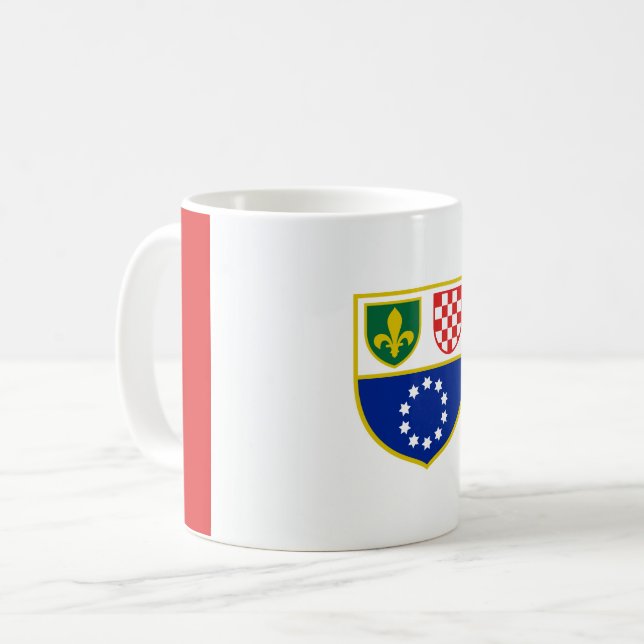 Mug Drapeau de la Fédération de Bosnie-Herzégovine (Devant gauche)