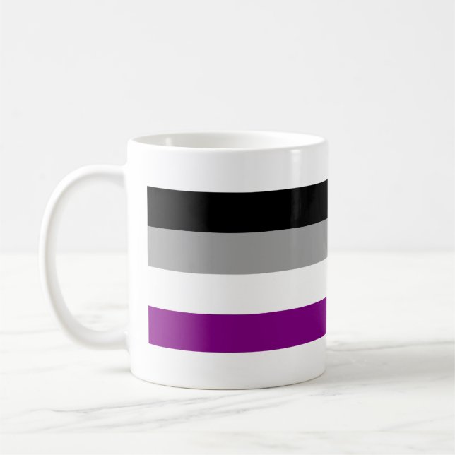 Mug Drapeau de la fierté asexuelle (Gauche)