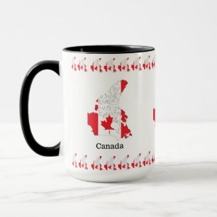 Mug Drapeau de la fierté canadienne dans la carte