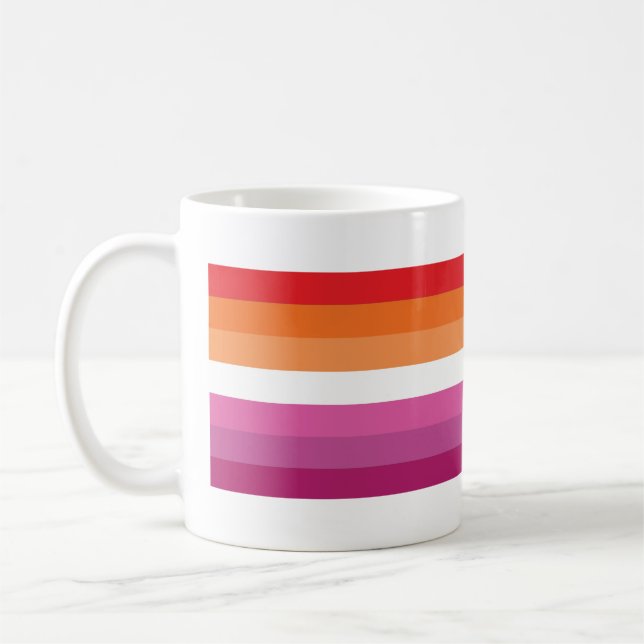Mug Drapeau de la fierté lesbienne (Gauche)