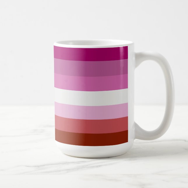 Mug Drapeau de la fierté lesbienne (Droite)