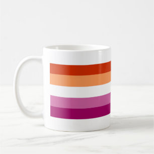Mug Drapeau de la fierté lesbienne (5 bandes)