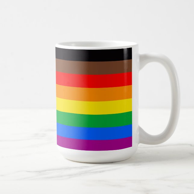 Mug Drapeau de la fierté LGBTQ (8 bandes) (Droite)