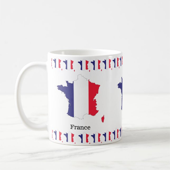 Mug Drapeau de la France sur un design de souvenir de  (Gauche)