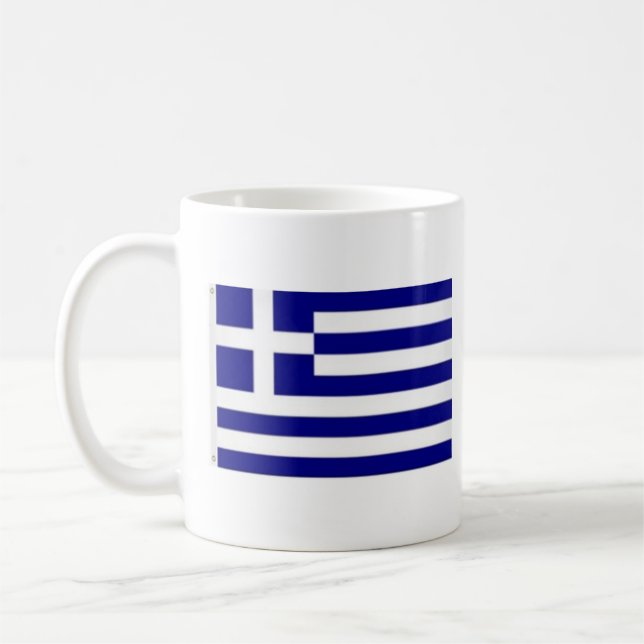 Mug Drapeau de la Grèce et nom de l'hymne (Gauche)