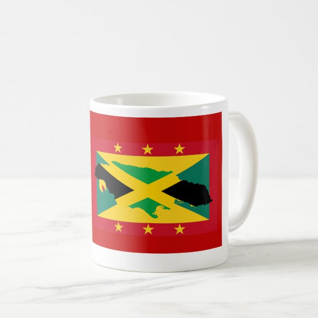 Mug Drapeau de la Grenade et de la Jamaïque Nation Bén (Devant droit)