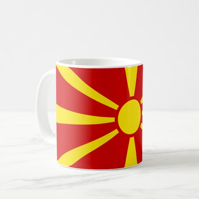 Mug Drapeau de la Macédoine du Nord (Devant gauche)