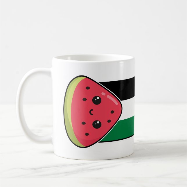 Mug Drapeau de la Palestine mignonne avec Palestin san (Gauche)