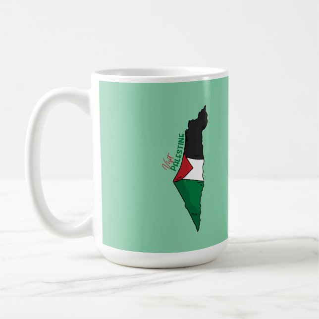 Mug Drapeau de la Palestine sur sa carte, Visit Palest (Gauche)