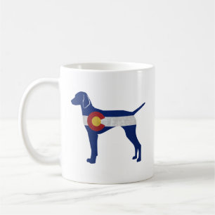 Mug Drapeau de la race de chien Vizsla Silhouette Colo