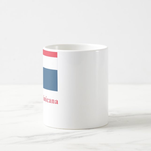 Mug Drapeau de la République Dominicaine avec le nom (Centre)