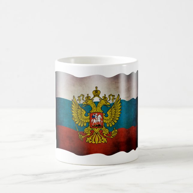 Mug Drapeau de la Russie qui flotte (Centre)