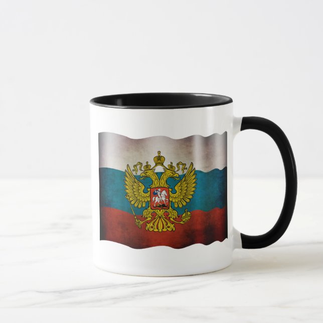 Mug Drapeau de la Russie qui flotte (Droite)