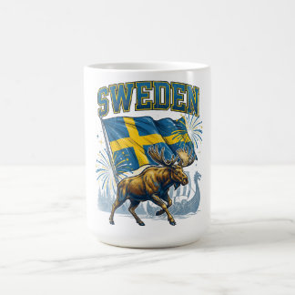 Mug Drapeau de la Suède Patriote Élan Viking Célébrati