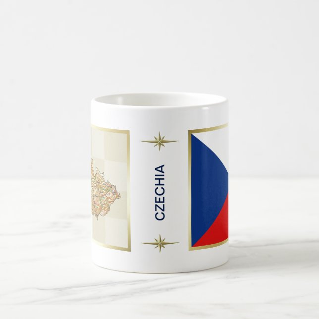 Mug Drapeau de la Tchéquie + Musique de la carte (Centre)