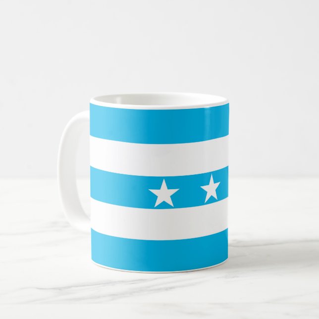 Mug Drapeau de la ville de Guayaquil Symbole Equateur (Devant gauche)