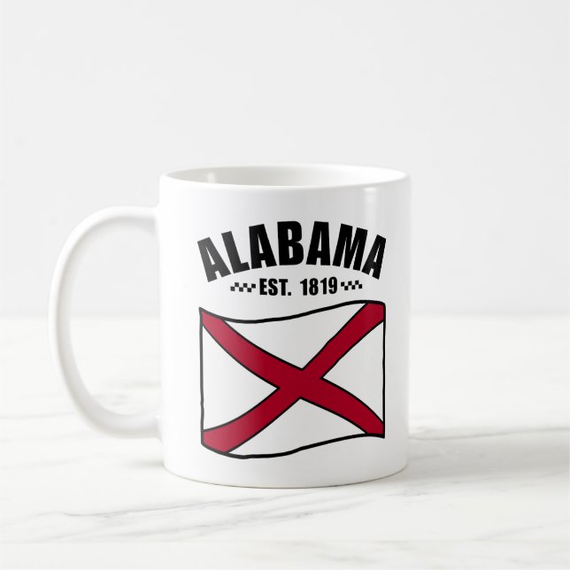 Mug Drapeau de l'Alabama USA (Gauche)