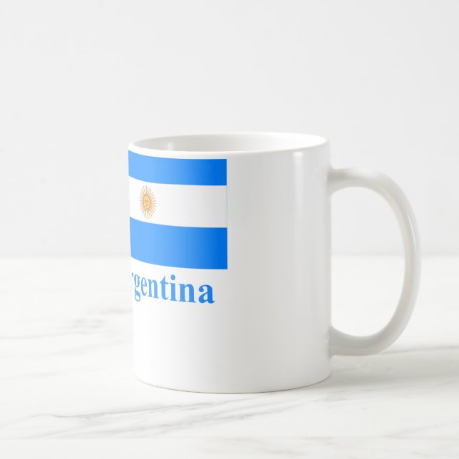 Mug Drapeau de l'Argentine avec le nom (Droite)