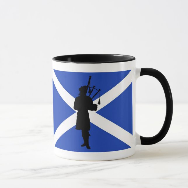 Mug Drapeau de l'Ecosse, silhouette écossaise de (Droite)