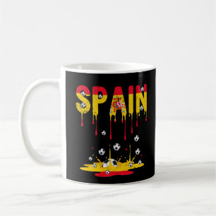 Mug Drapeau de l'Espagne Football au style dégoulinant