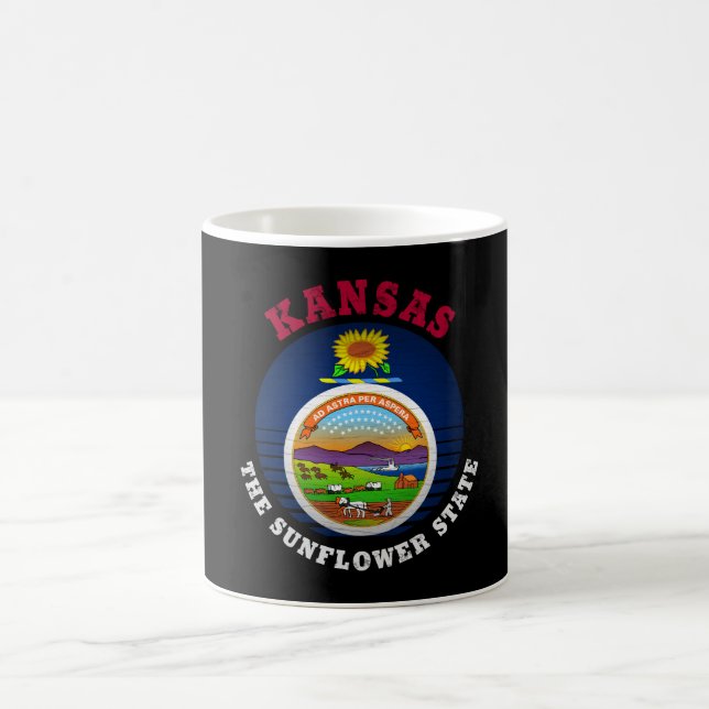 MUG DRAPEAU DE L'ÉTAT DE KANSAS SUNLOWER (Centre)