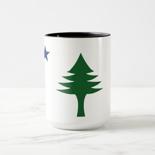 Mug Drapeau de l'État du Maine avec pin et étoile 1901 (Centre)