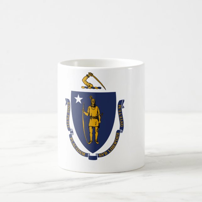 Mug Drapeau de l'État du Massachusetts (Centre)