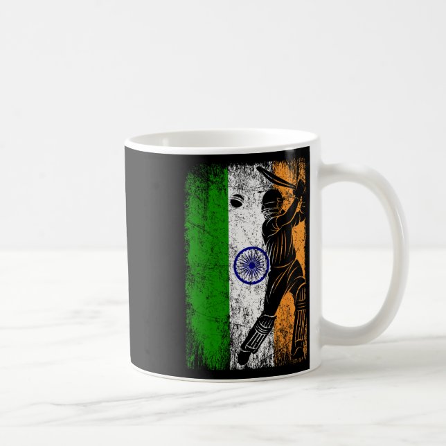 Mug Drapeau de l'Inde Maillot de cricket indien Fan Jo (Droite)