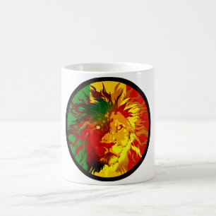 Mug drapeau de lion de reggae de rasta