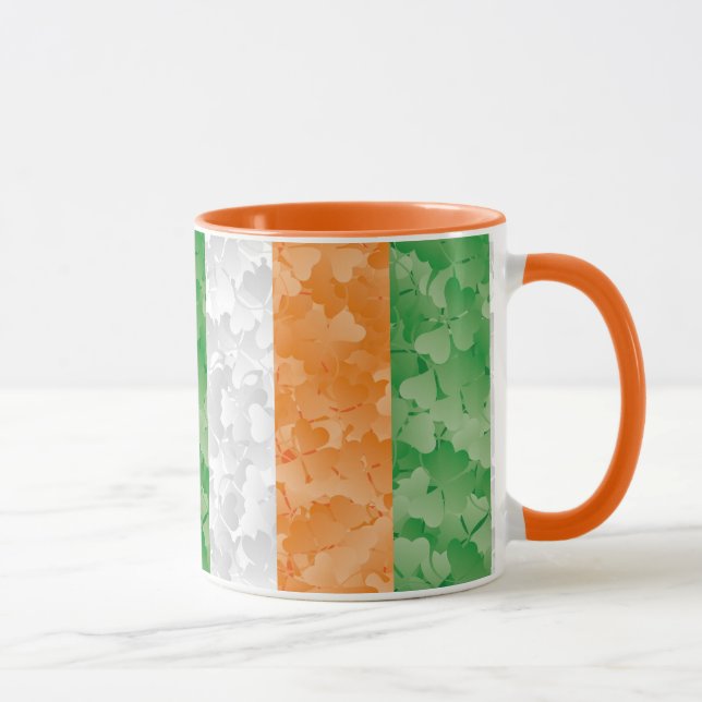 Mug Drapeau de l'Irlande avec motif shamrock (Droite)