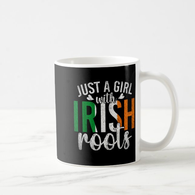 Mug Drapeau de l'Irlande Juste une fille avec des raci (Droite)