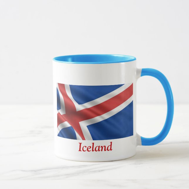Mug Drapeau de l'Islande (Droite)