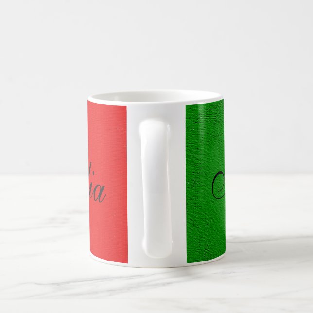 Mug Drapeau de l'Italie. j'aime l'Italie (Poignée)