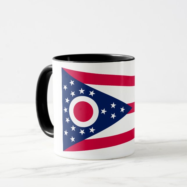 Mug Drapeau de l'Ohio : La Bannière de l'État Buckeye (Devant gauche)