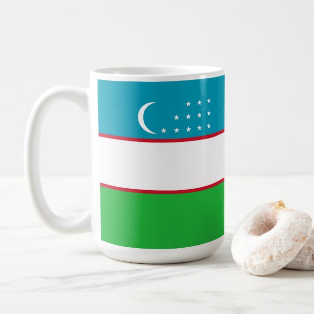 Mug Drapeau de l'Ouzbékistan (Avec donut)