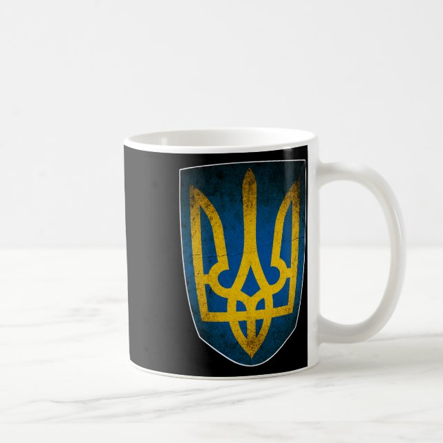 Mug Drapeau de l'Ukraine et trident ukrainien 1  (Droite)