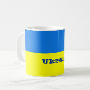 Mug Drapeau de l'Ukraine, étiqueté,