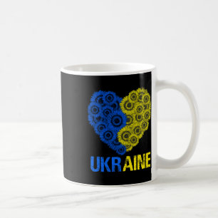 Mug Drapeau de l'Ukraine Tournesol Cœur Vintage Amour