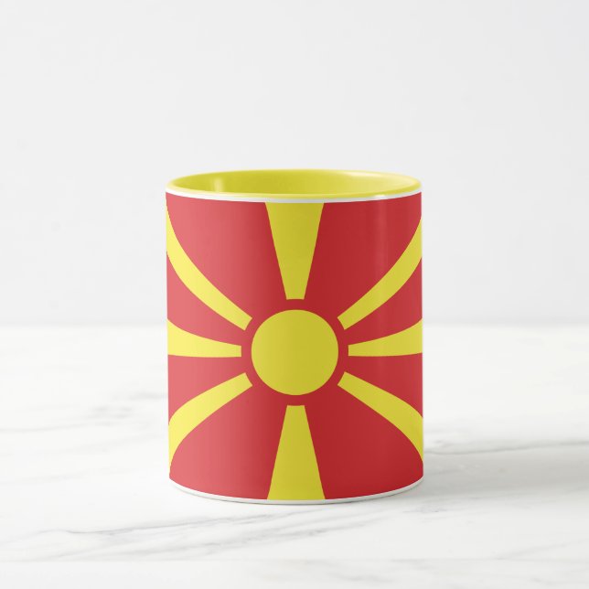 Mug Drapeau de Macédoine du Nord (Centre)
