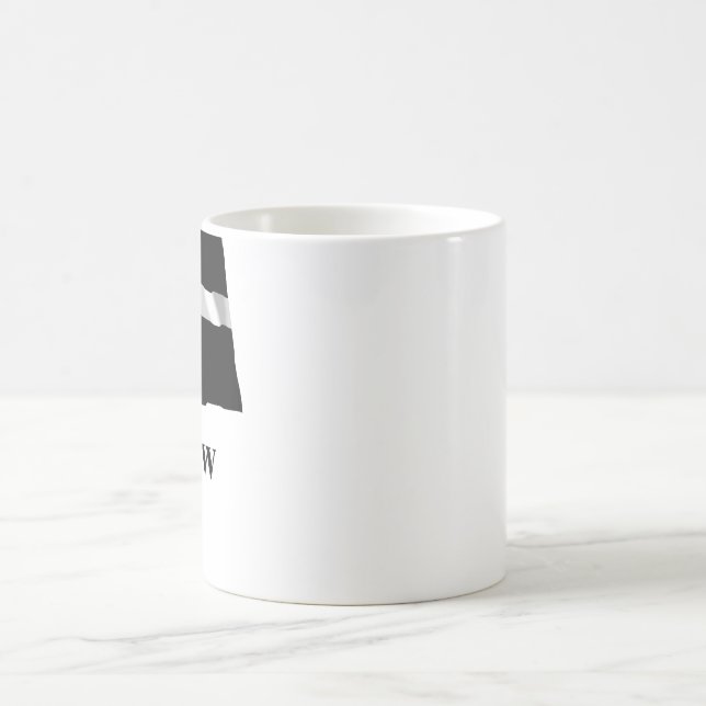 Mug Drapeau de ondulation des Cornouailles avec le nom (Centre)