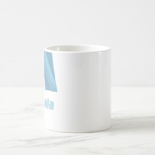 Mug Drapeau de ondulation du Guatemala avec le nom (Centre)