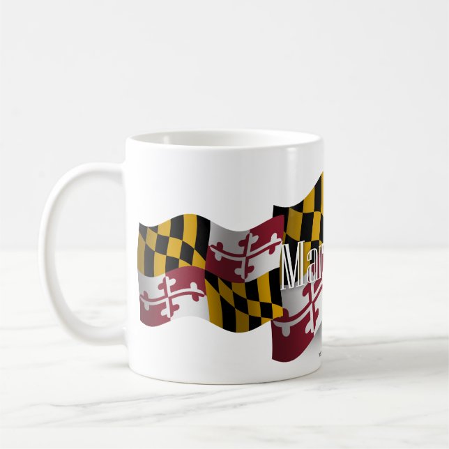 Mug Drapeau de ondulation du Maryland (Gauche)